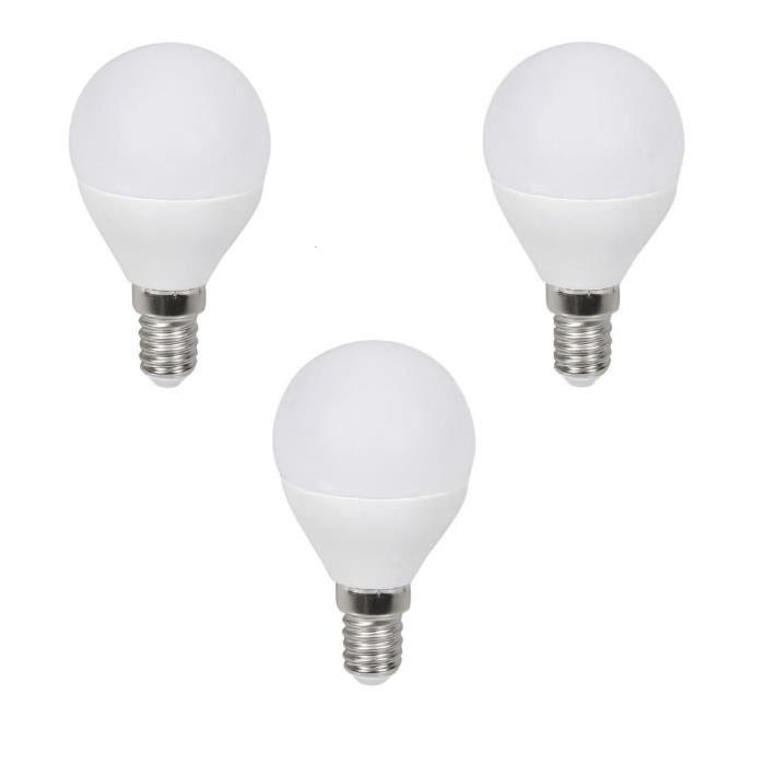 EXPERT LINE Lot de 3 ampoules LED E14 G45 3 W équivalent a 60 W blanc chaud
