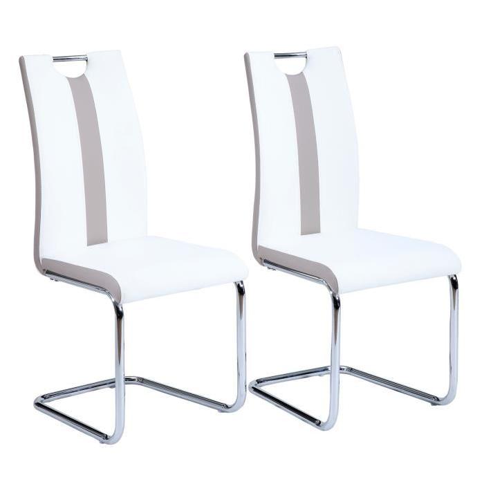 JADE Lot de 2 chaises de salle a manger