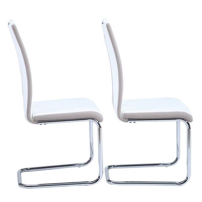 JADE Lot de 2 chaises de salle a manger