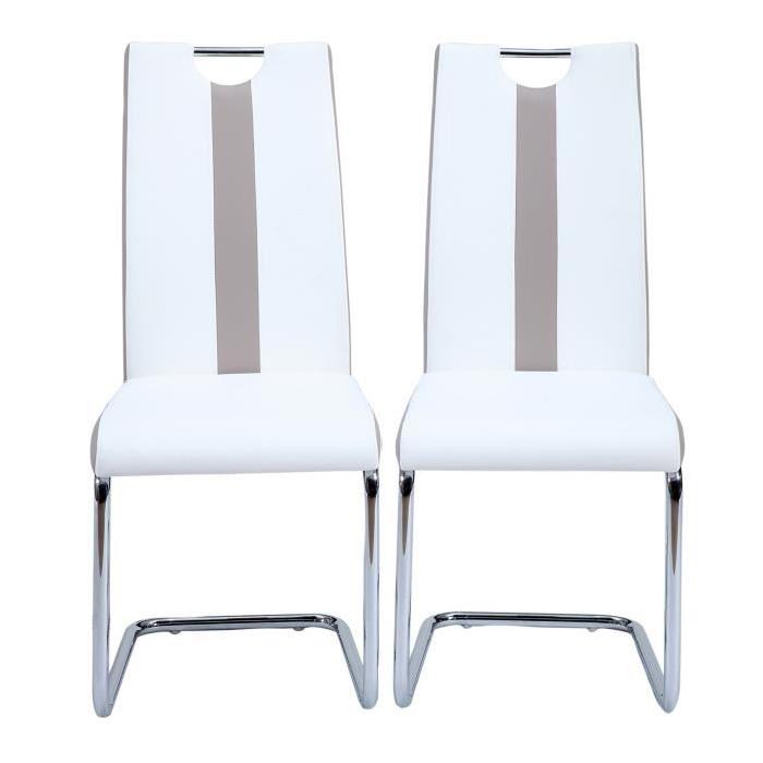 JADE Lot de 2 chaises de salle a manger