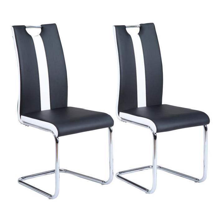 JADE Lot de 2 chaises de salle a manger