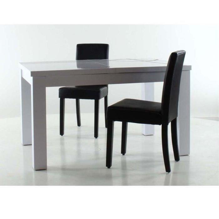 CLARA Lot de 2 Chaises de salle a manger en simili - Noir