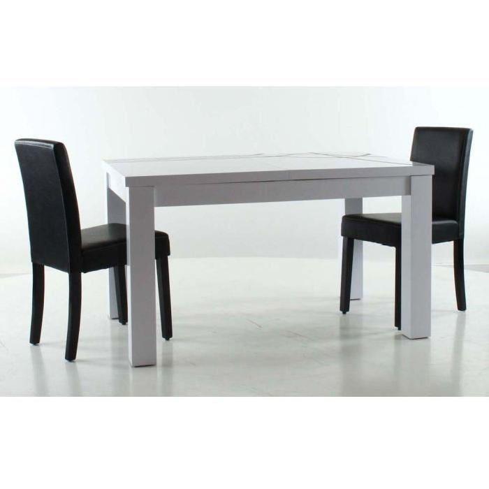 CLARA Lot de 2 Chaises de salle a manger en simili - Noir