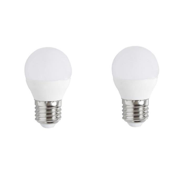 EXPERT LINE Lot de 2 ampoules LED E27 G45 5 W équivalent a 37 W blanc chaud