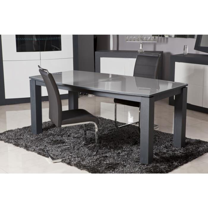 DYLAN Lot de 2 chaises de salle a manger en simili - Noir