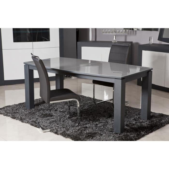 DYLAN lot de 4 chaises de salle a manger noire