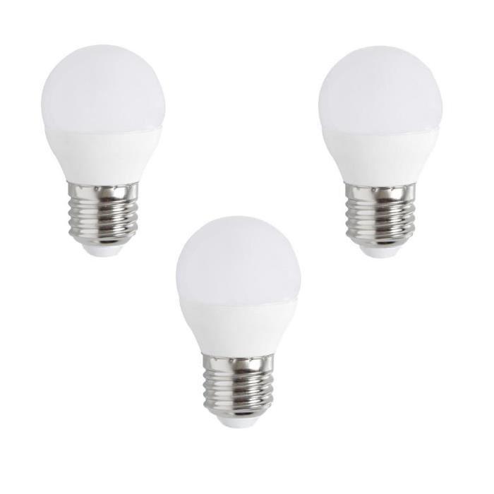 EXPERT LINE Lot de 3 ampoules LED E27 G45 5 W équivalent a 37 W blanc chaud