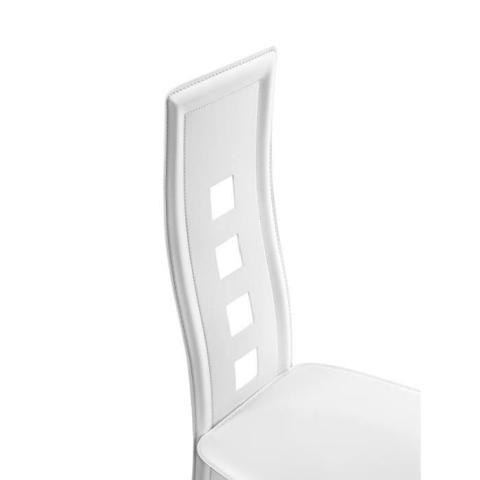 EIFFEL Lot de 2 chaises de salle a manger - Blanc et gris