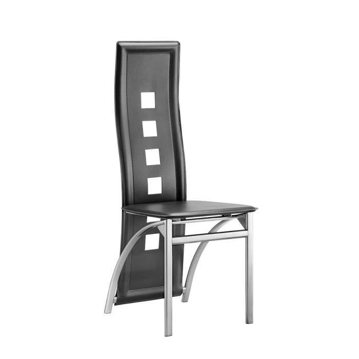 EIFFEL Lot de 2 chaises de salle a manger - Gris