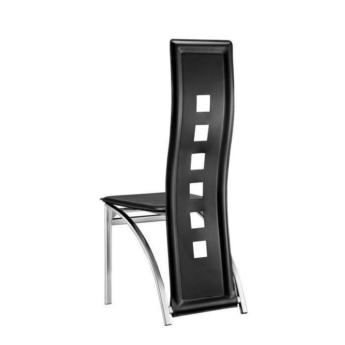 EIFFEL Lot de 2 chaises de salle a manger - Noir