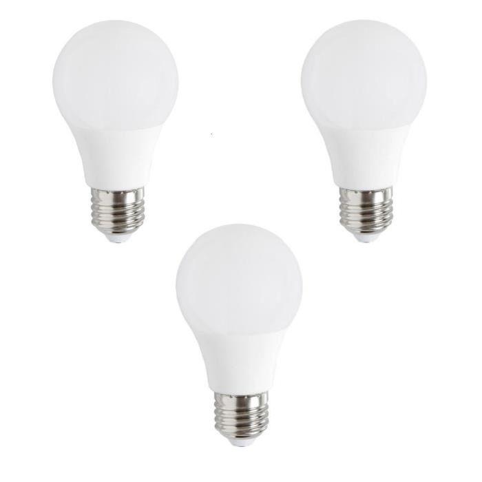 EXPERT LINE Lot de 3 ampoules LED E27 5 W équivalent a 37 W blanc chaud