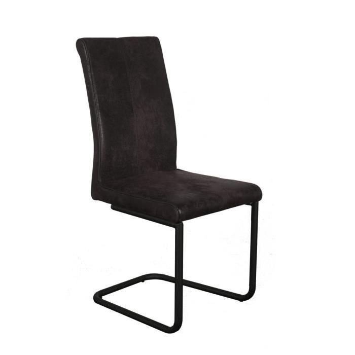 FINLANDEK Lot de 2 chaises de salle a manger PELLINKI noir gratté