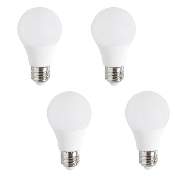 EXPERT LINE Lot de 4 ampoules LED E27 5 W équivalent a 37 W blanc chaud