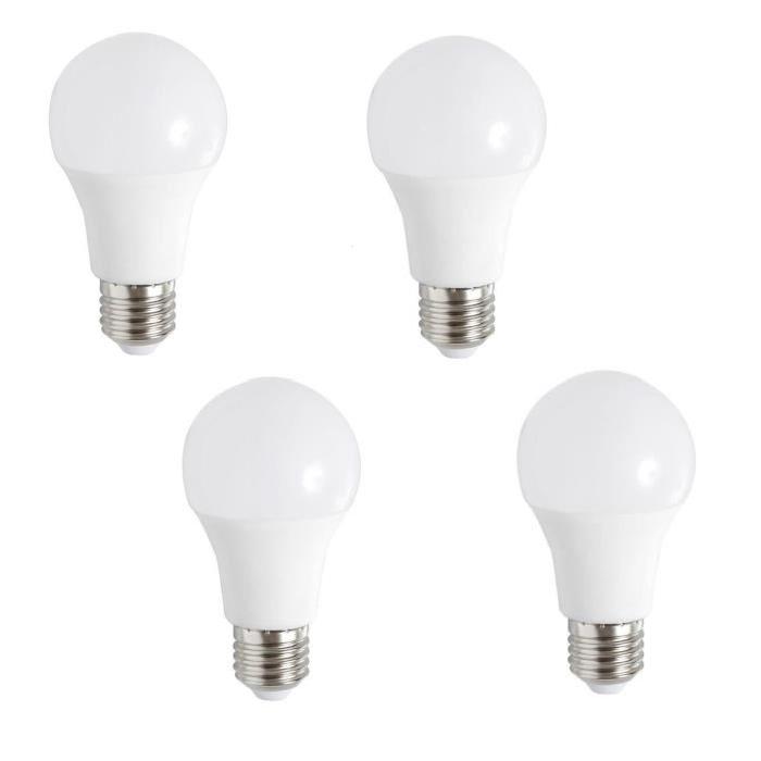 EXPERT LINE Lot de 4 ampoules LED E27 10 W équivalent a 60 W blanc chaud