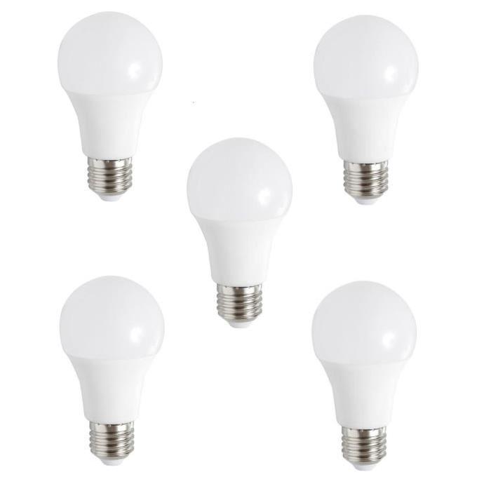 EXPERT LINE Lot de 5 ampoules LED E27 10 W équivalent a 60 W blanc chaud