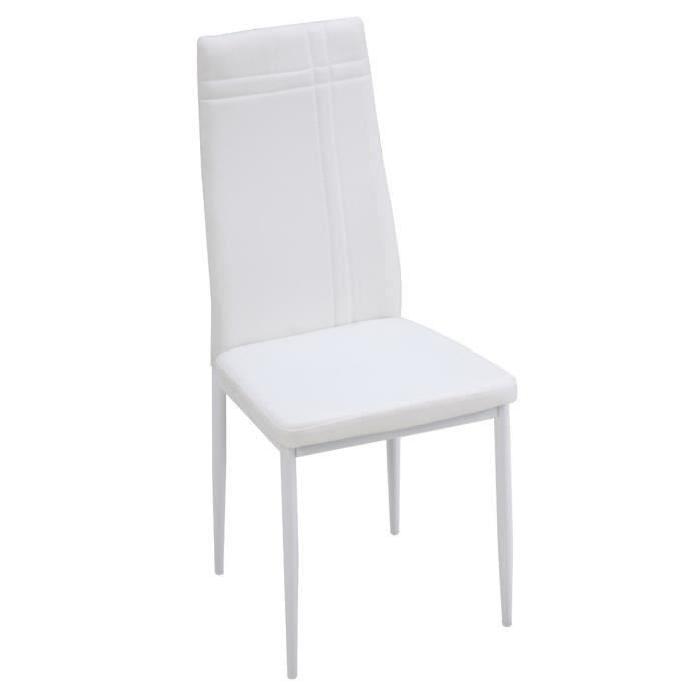 MAT Lot de 4 chaises de salle a manger en simil...