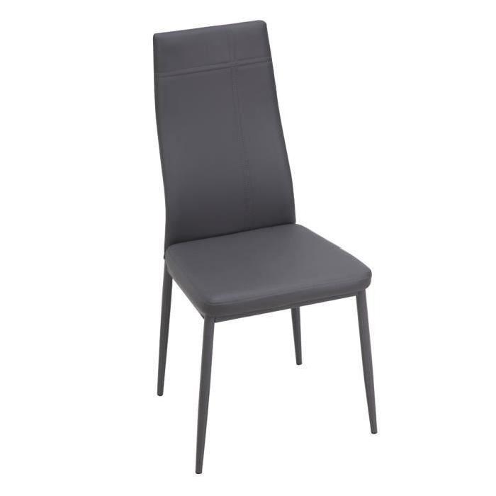 MAT Lot de 4 chaises de salle a manger en simil...