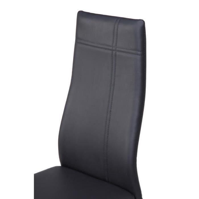 MAT Lot de 4 chaises de salle a manger noires