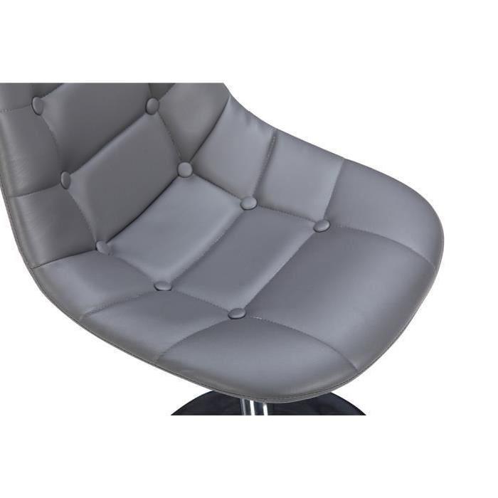 MAYA Chaise de salle a manger en simili Gris