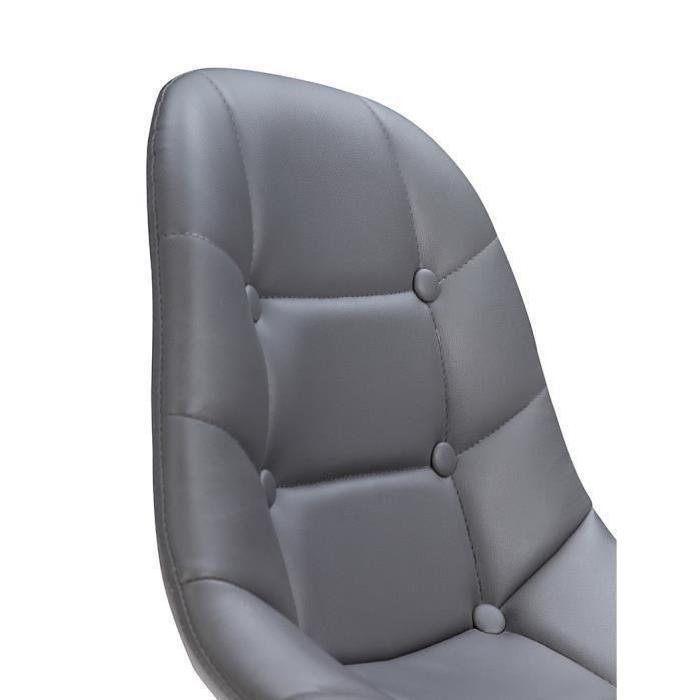 MAYA Chaise de salle a manger en simili Gris