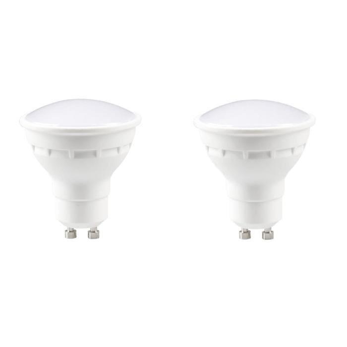 EXPERT LINE Lot de 2 ampoules LED Spot GU10 4 W équivalent a 30 W blanc chaud compatibles variateur