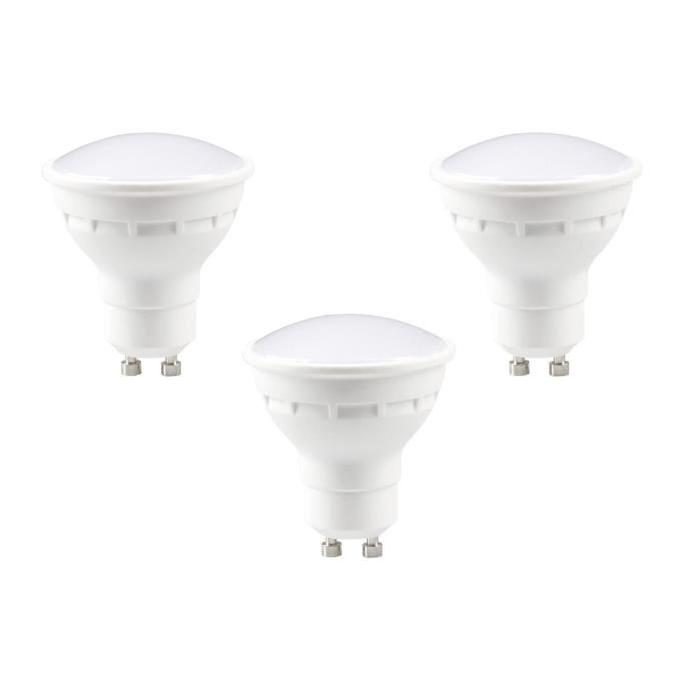 EXPERT LINE Lot de 3 ampoules LED Spot GU10 4 W équivalent a 30 W blanc chaud compatibles variateur