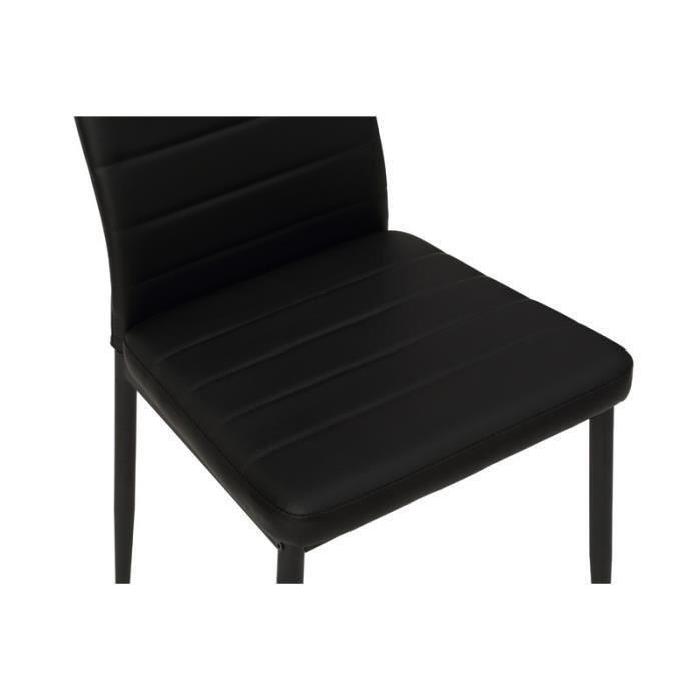 SAM Lot de 6 chaises de salle a manger noires