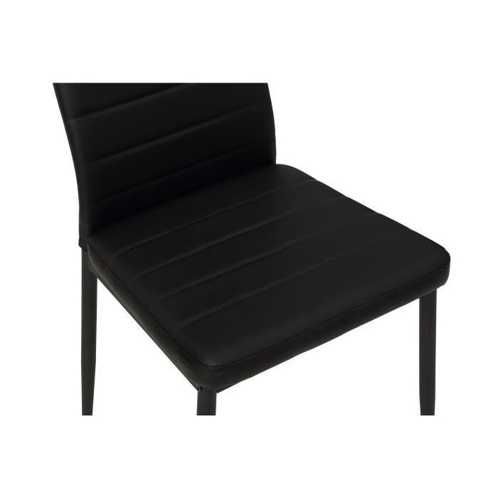 SAM Lot de 4 chaises de salle a manger noires