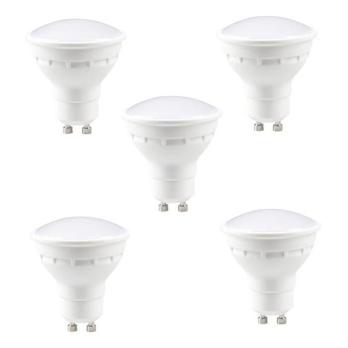 EXPERT LINE Lot de 5 ampoules LED Spot GU10 4 W équivalent a 30 W blanc chaud compatibles variateur