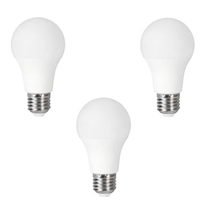 EXPERT LINE Lot de 3 ampoules LED E27 12 W équivalent a 75 W blanc chaud