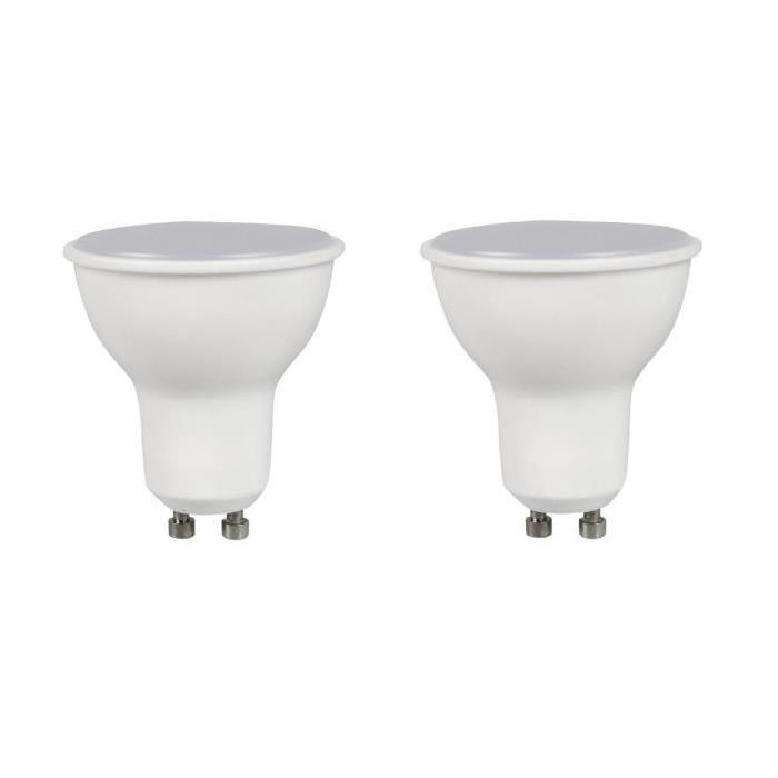 EXPERT LINE Lot de 2 ampoules LED Spot GU10 3 W équivalent a 24 W blanc chaud