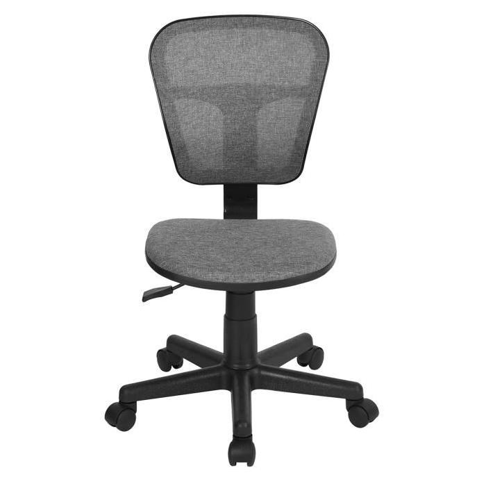 FLYINGO Chaise de bureau - Tissu gris - Style classique - L 47 x P 40 cm