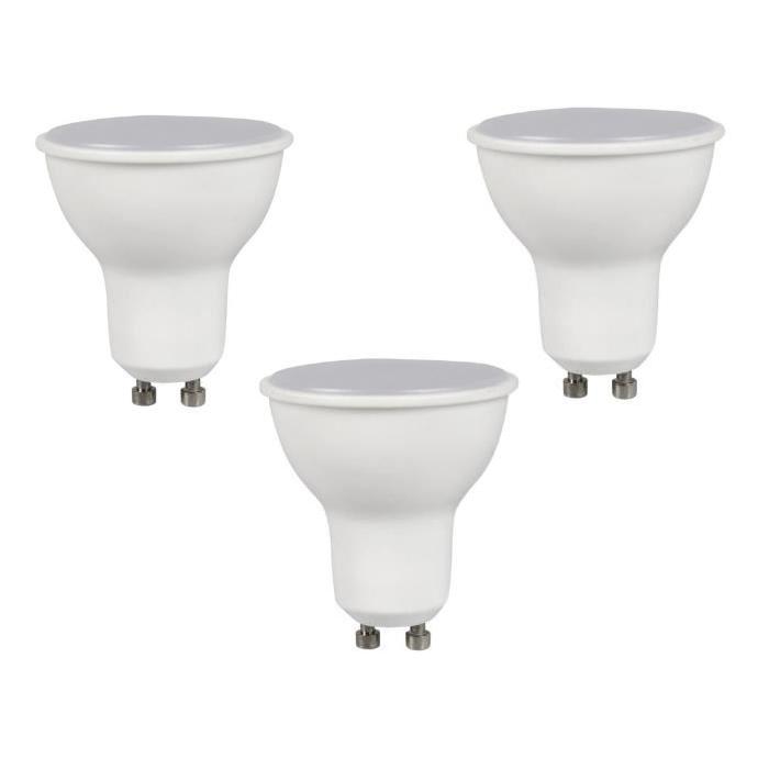 EXPERT LINE Lot de 3 ampoules LED Spot GU10 3 W équivalent a 24 W blanc chaud