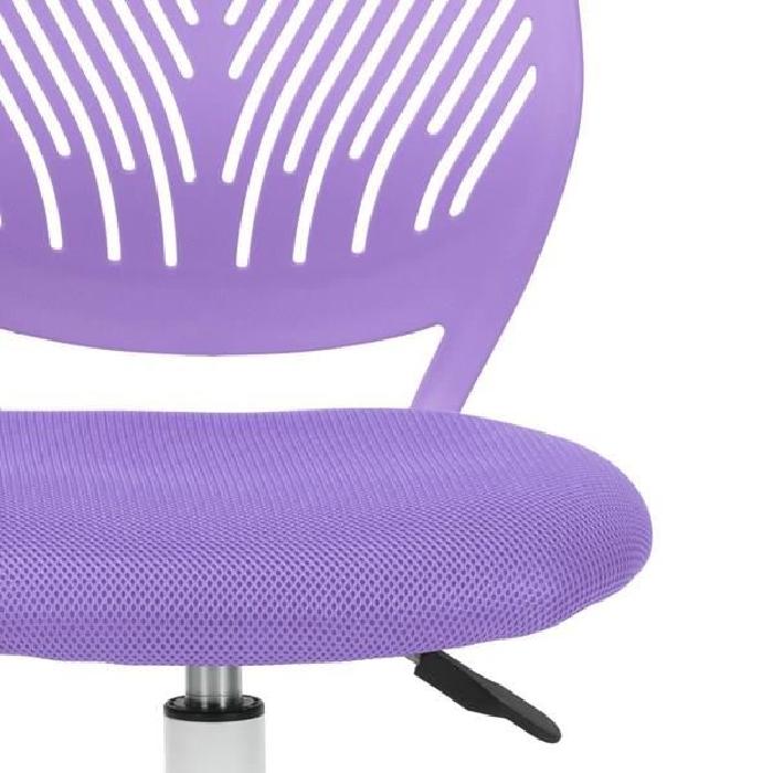 CARNA Chaise de bureau - Tissu maille violet - Style contemporain - L 40 x P 44 cm