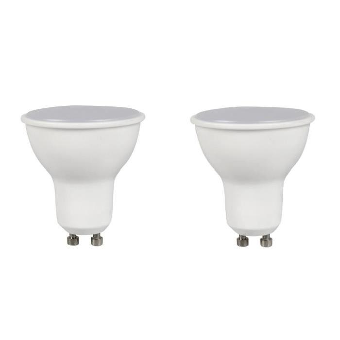 EXPERT LINE Lot de 2 ampoules LED Spot GU10 5 W équivalent a 35 W blanc chaud