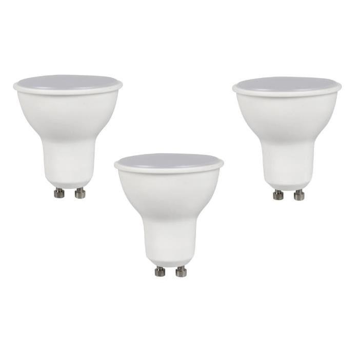 EXPERT LINE Lot de 3 ampoules LED Spot GU10 5 W équivalent a 35 W blanc chaud