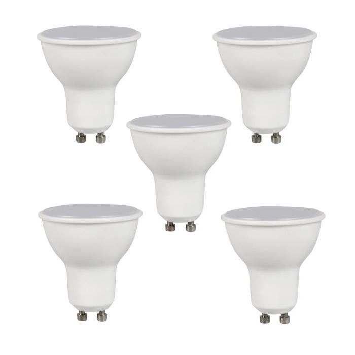 EXPERT LINE Lot de 5 ampoules LED Spot GU10 5 W équivalent a 35 W blanc chaud