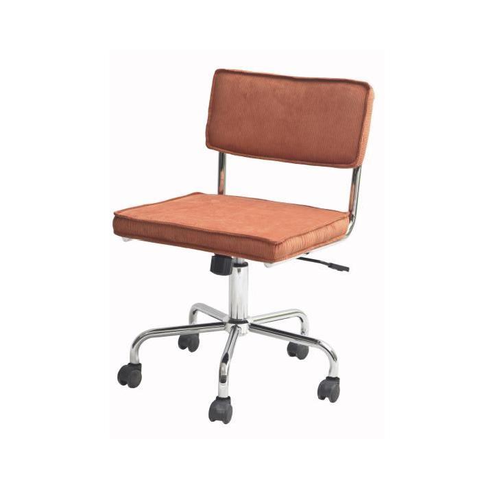 SEVILLA chaise de bureau orange, pieds chrome
