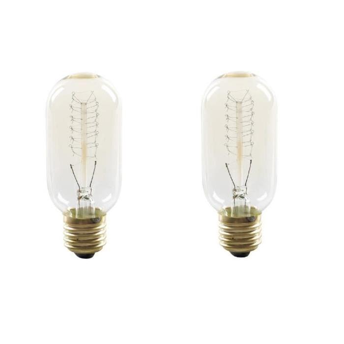 EXPERT LINE Lot de 2 ampoules a incandescence décorative E27 40 W compatibles variateur