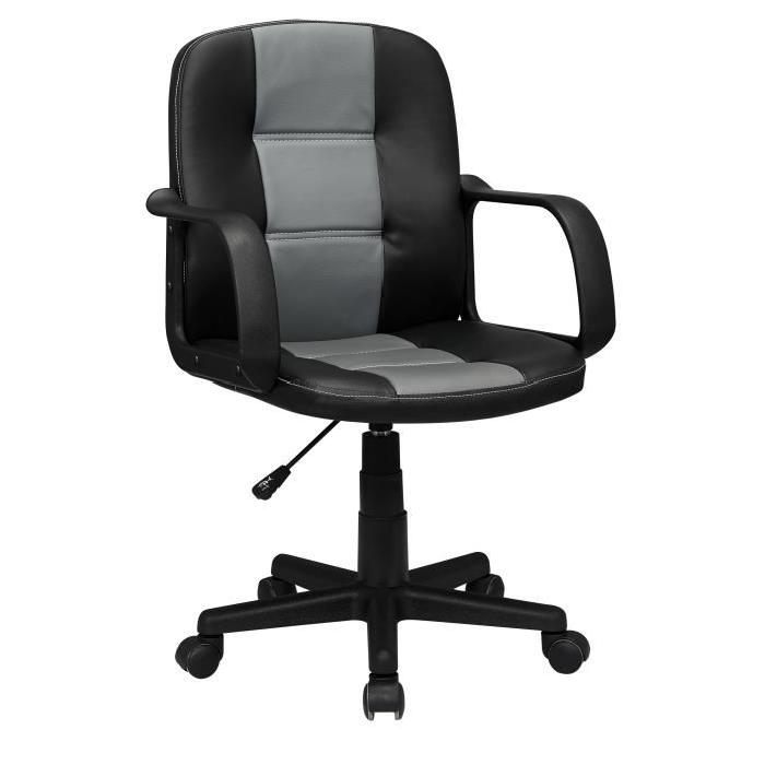 SAXO Fauteuil de bureau sur roulettes - Noir et gris