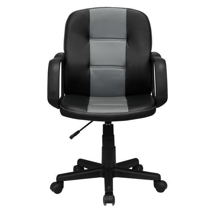 SAXO Fauteuil de bureau sur roulettes - Noir et gris