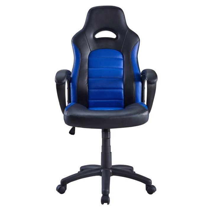 Fauteuil de Bureau Façon Siege Baquet Sprint noir et bleu