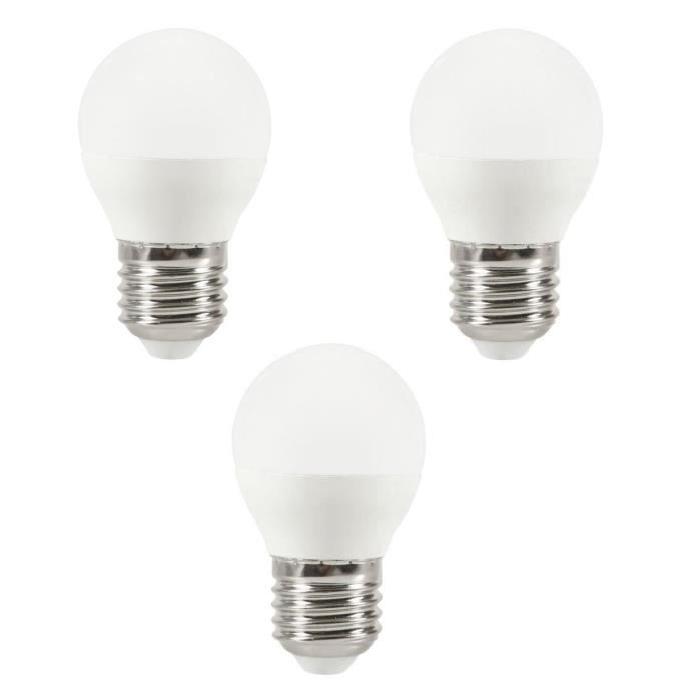 EXPERT LINE Lot de 3 ampoules LED E27 G45 3 W équivalent a 25 W blanc chaud