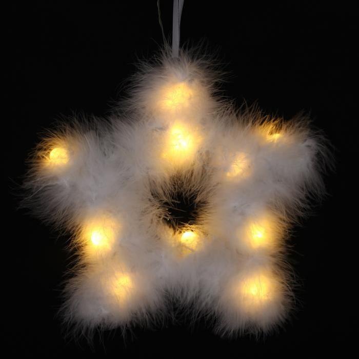 Étoiles de Noël avec plumes Ř 30 cm
