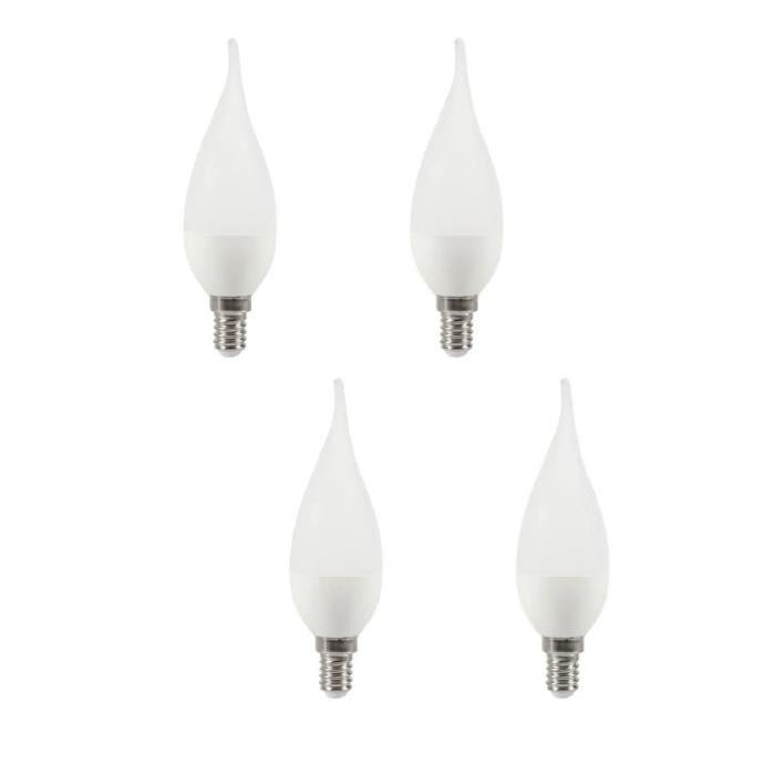 EXPERT LINE Lot de 4 ampoules LED E14 3 W équivalent a 25 W blanc chaud