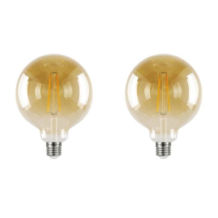 INTEGRAL LED Lot de 2 ampoules décoratives G125 E27 2,5 W équivalent a 40 W