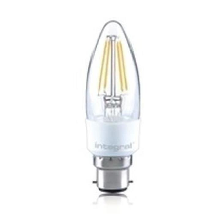 INTEGRAL LED Lot de 2 ampoules flamme B22 filament 4,5 W équivalent a 36 W 2700 K 420 lm