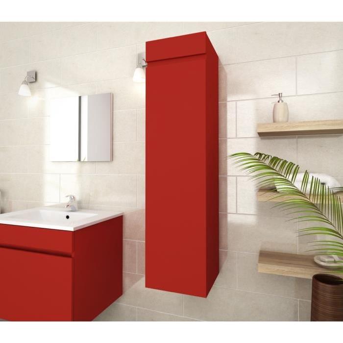 LUNA Colonne de salle de bain L 30 cm - Rouge mat
