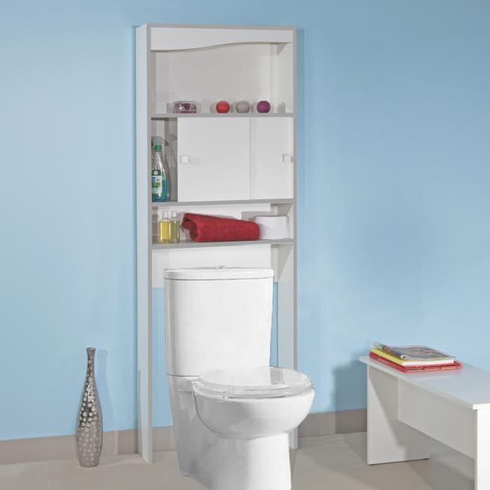 VESSA Meuble WC ou machine a laver L 64 cm - Blanc