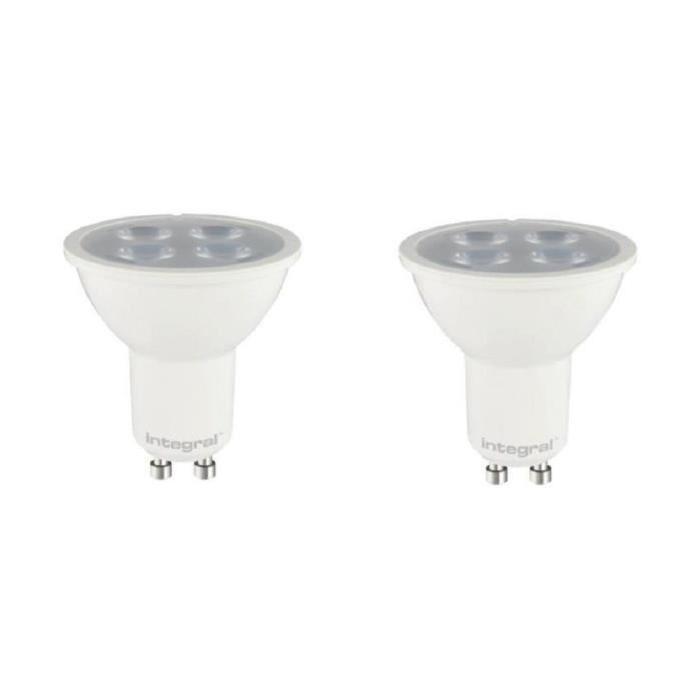 INTEGRAL LED Lot de 2 ampoules spot GU10 5,5 W équivalent a 50 W 4000 K 385 lm dimmable